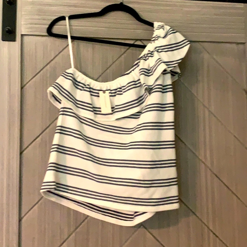 NWT anthropologie one shoulder knit top